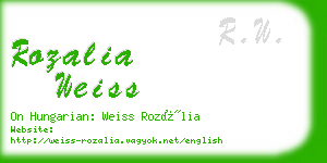 rozalia weiss business card